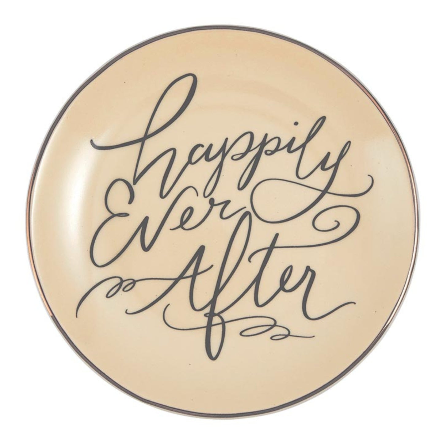 Happily Ever After Ceramic Trinket Tray - Wedding Gift - Anniversary Gift - Jewelry Dish - Ring Holder | oak7west.com