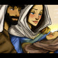 Baby Jesus, Mary, & Joseph Original Art | Inspirational Art Canvas Print | Reads... Unto us a Child was born | art by California artist Megan B | oak7west.com