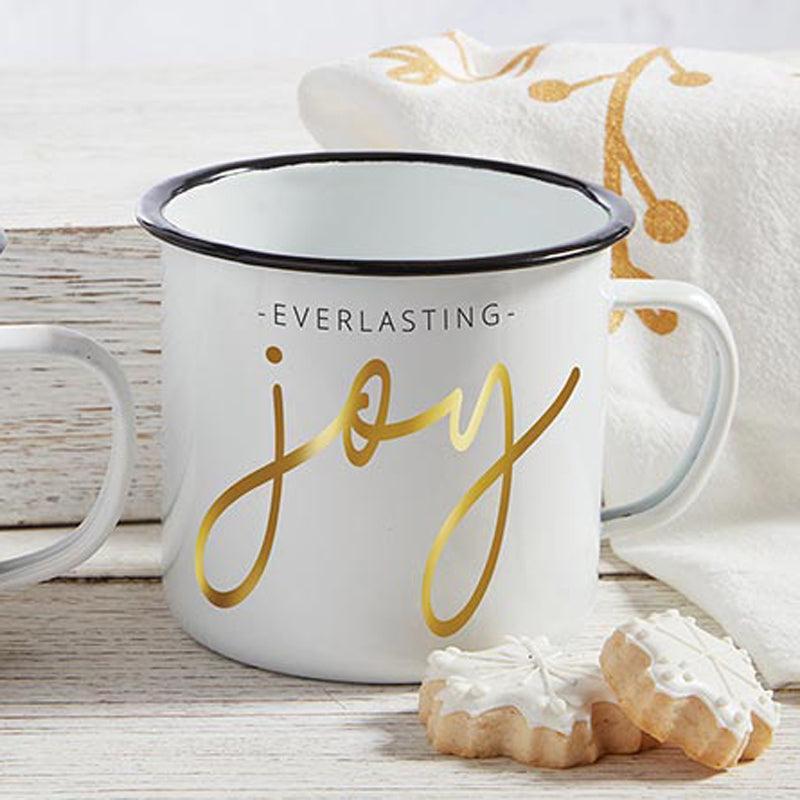 Enamel Campfire Style Christmas Mug - Everlasting Joy | oak7west.com