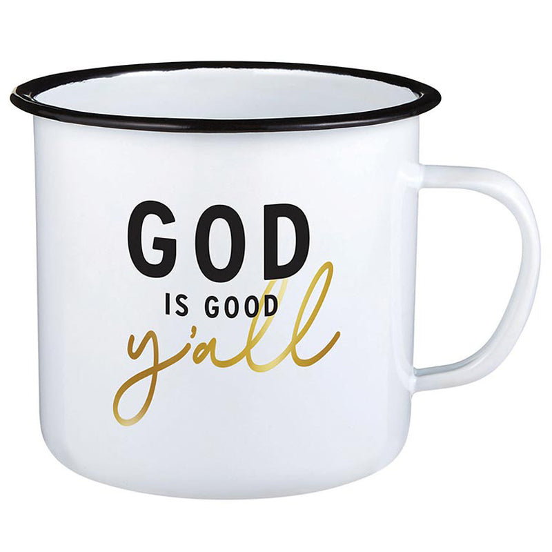 God is Good Y'all - Enamel Campfire Style Mug | oak7west.com