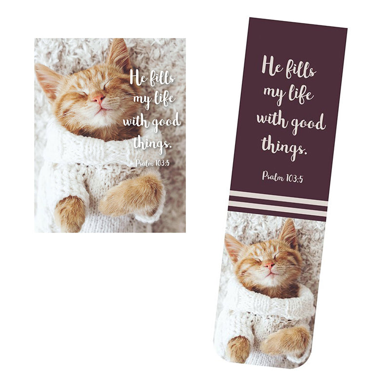 He fills my life - Inspirational Magnet & Bookmark Set | oak7west.com