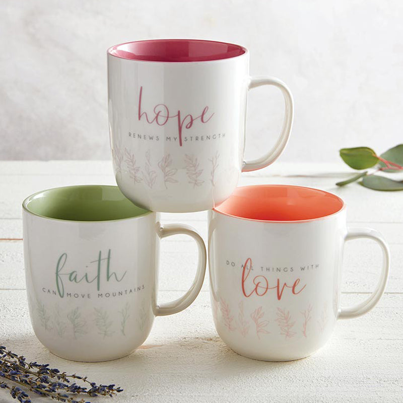 Faith Hope Love Coffee Mugs | oak7west.com