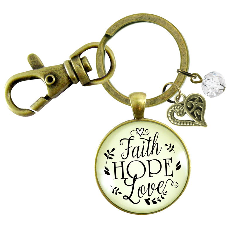 Keychain - Faith Hope Love | oak7west.com