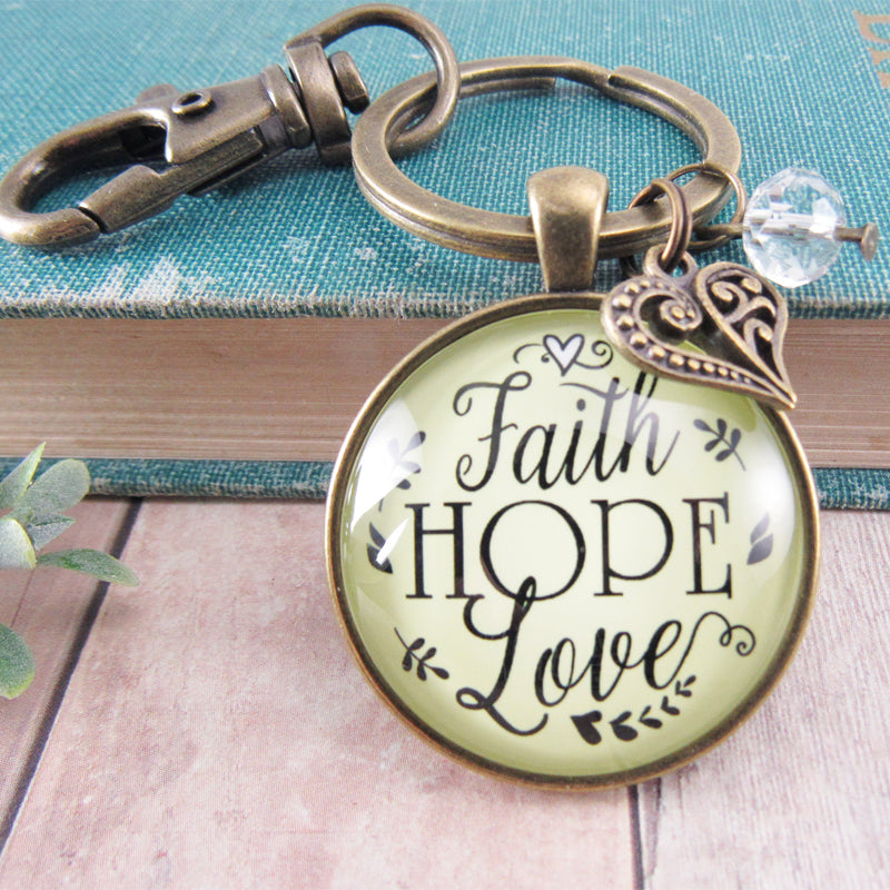 Keychain - Faith Hope Love | oak7west.com