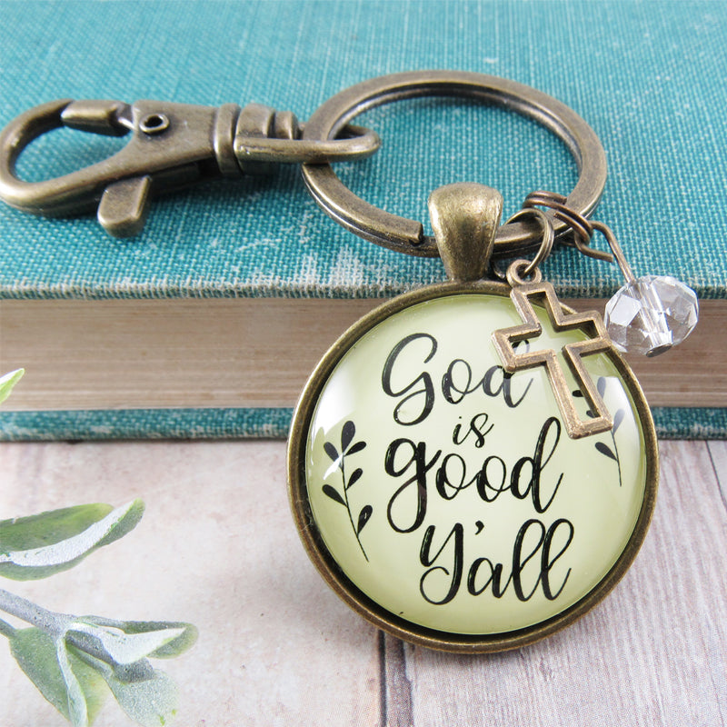 Keychain - God is good y'all | oak7west.com