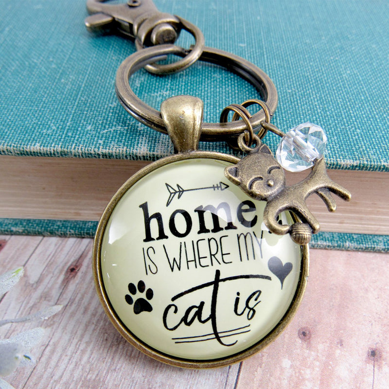 Keychain - Home is where my cat is | oak7west.com