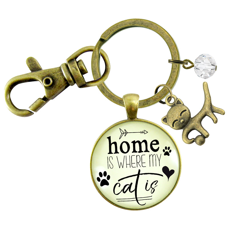 Keychain - Home is where my cat is | oak7west.com