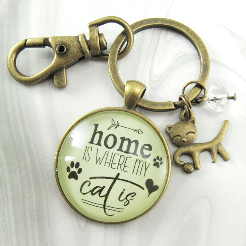 Keychain - Home is where my cat is | oak7west.com