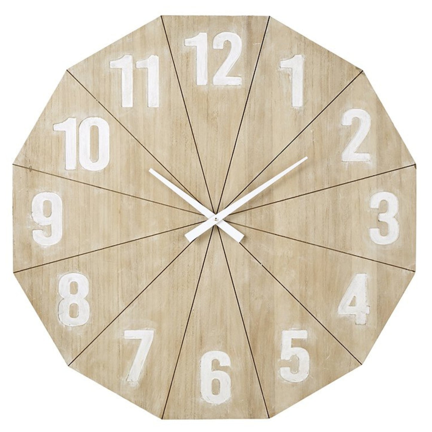Natural Finished Wood Wall Clock - Subtle Rustic Style Large Clock - Timeless Wall Decor (31") | oak7west.com