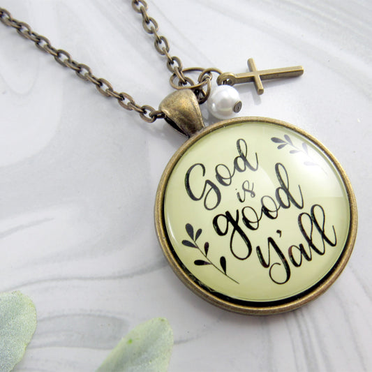 Necklace - God is good y'all | oak7west.com