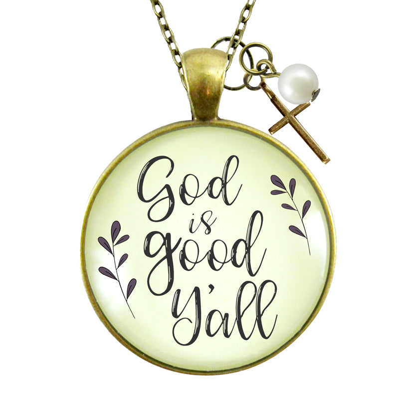 Necklace - God is good y'all | oak7west.com