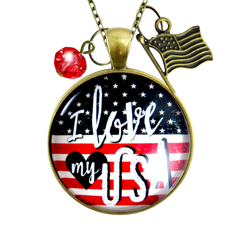 Necklace - I love my USA | oak7west.com