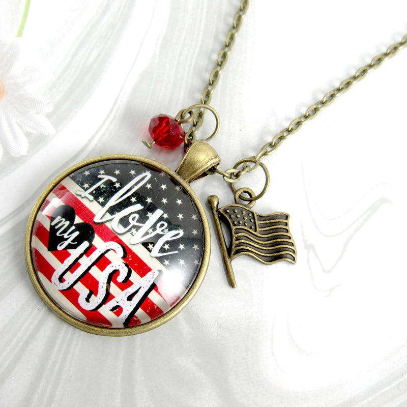 Necklace - I love my USA | oak7west.com