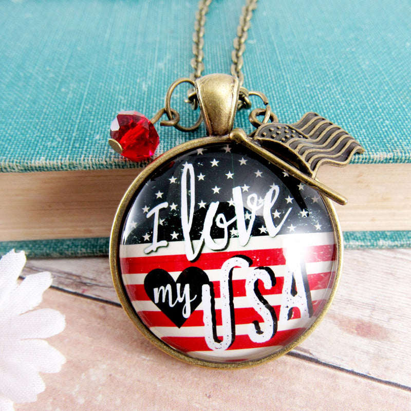 Necklace - I love my USA | oak7west.com
