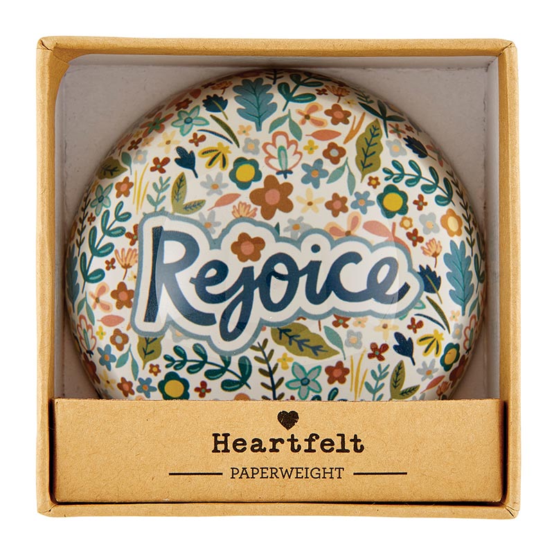 Rejoice Glass Dome Paperweight | oak7west.com