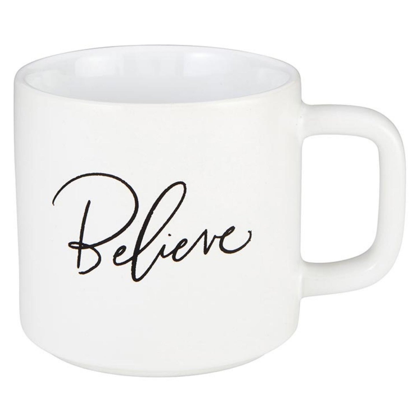 Stackable White Christmas Mug - Believe | oak7west.com