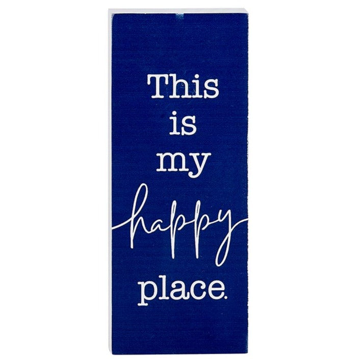 This is my happy place - Inspirational Wood Message Block Decor | oak7west.com