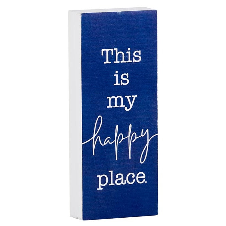 This is my happy place - Inspirational Wood Message Block Decor | oak7west.com