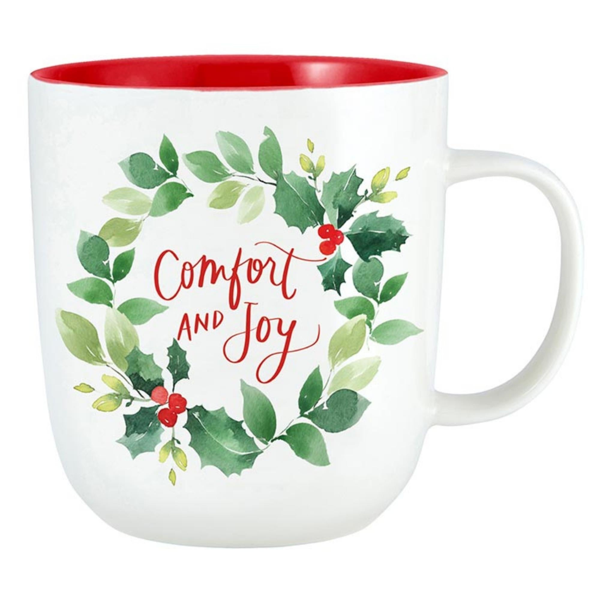 Vintage Style Christmas Mug - Comfort and Joy Holiday Drinkware  oak7west