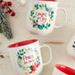 Vintage Style Christmas Mugs - Comfort and Joy and Peach on Earth Holiday Drinkware | oak7west.com