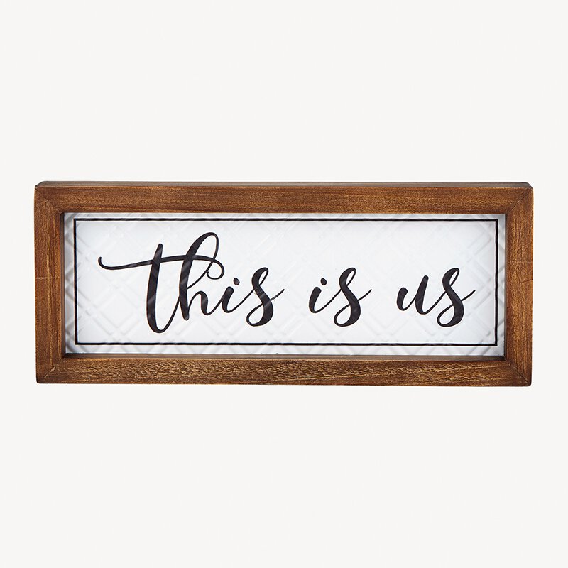This is Us Wall Decor - Wood Framed Enamel Plaque | oak7west.com