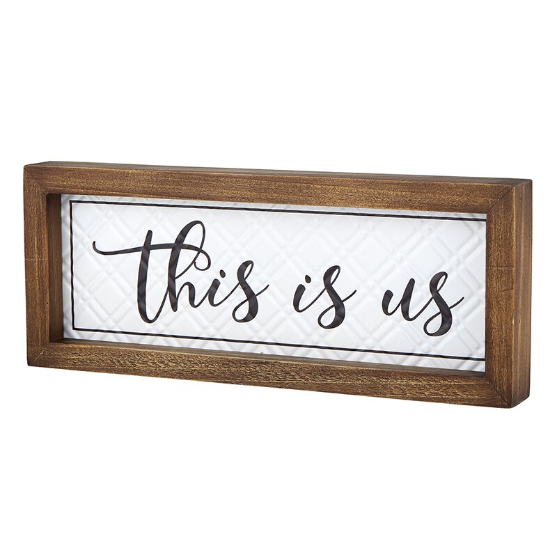 This is Us Wall Decor - Wood Framed Enamel Plaque | oak7west.com