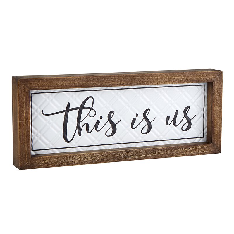 This is Us Wall Decor - Wood Framed Enamel Plaque | oak7west.com