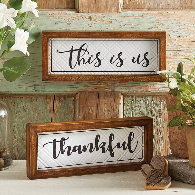 This is Us Wall Decor - Wood Framed Enamel Plaque | This is Us Wall Decor - Wood Framed Enamel Plaque | oak7west.com