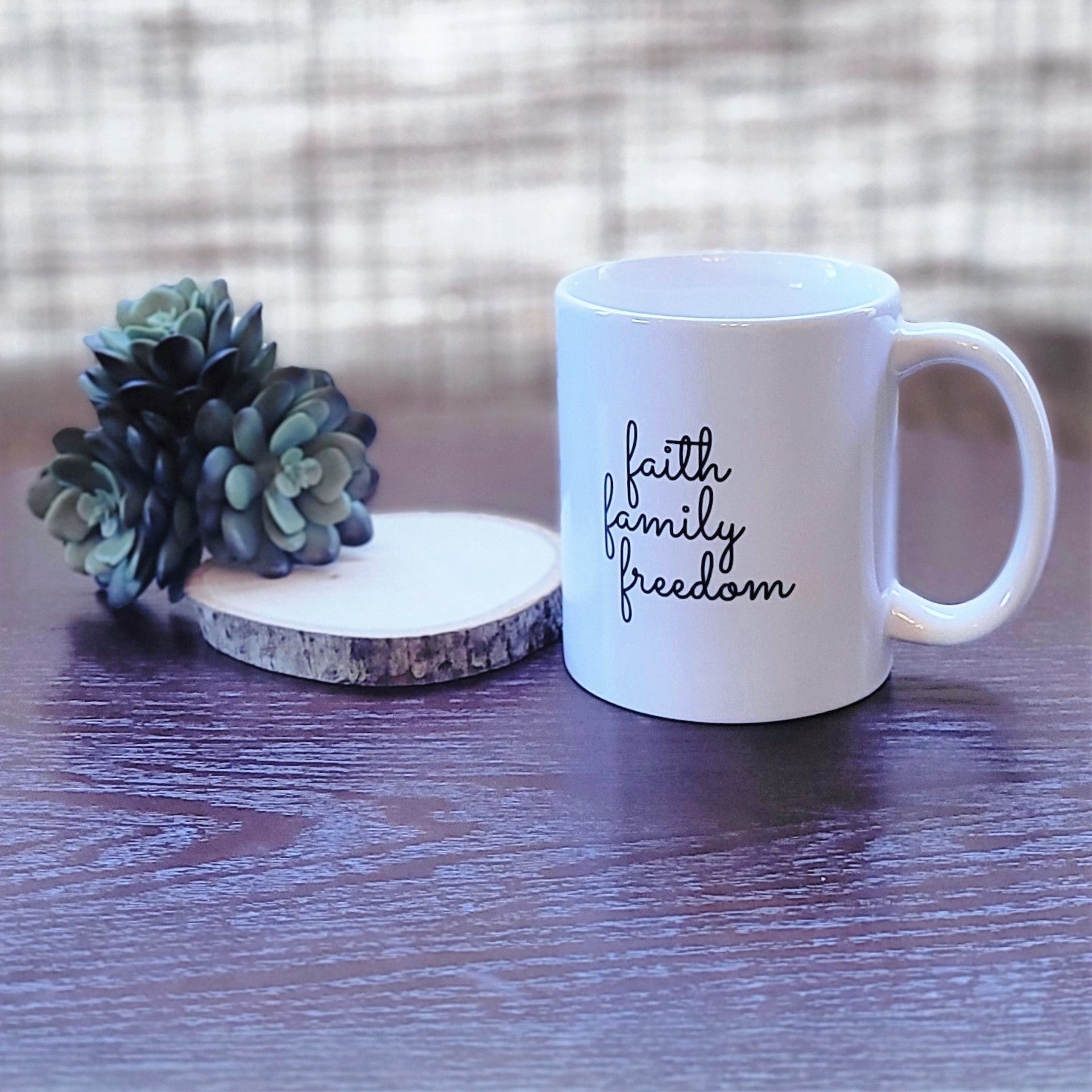 My Heart | Faith, Family, Freedom Coffee Mug | oak7west.com