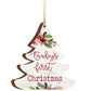 Baby's first Christmas Tree Shaped Christmas Ornament | oak7west.com