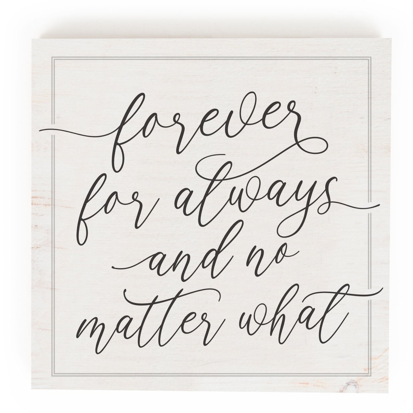 Couples Wood Word Block - forever for always and no matter what | Wedding gift | Anniversary gift | oak7west.com