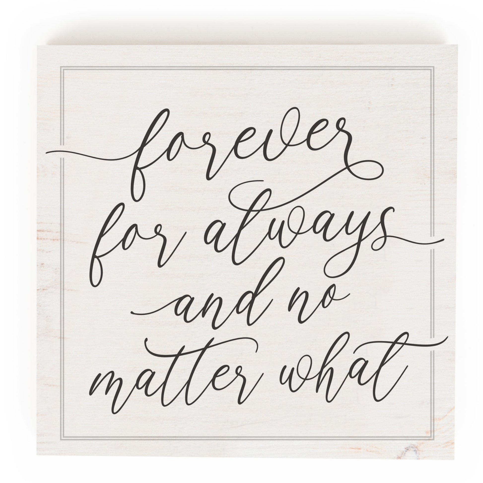 Couples Wood Word Block - forever for always and no matter what | Wedding gift | Anniversary gift | oak7west.com