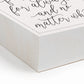 Corner view of Couples Wood Word Block - forever for always and no matter what | Wedding gift | Anniversary gift | oak7west.com