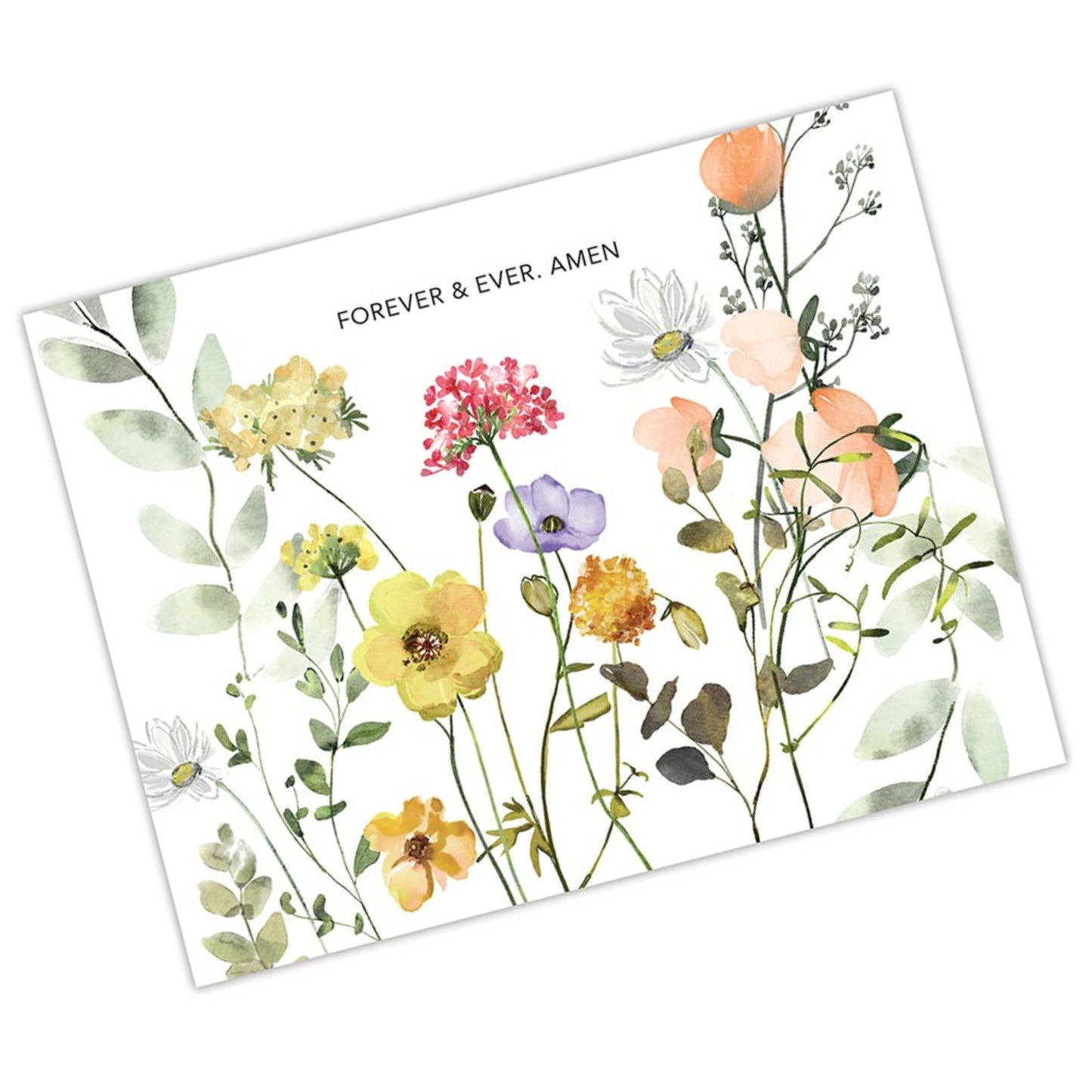 Wildflower card  shown from Inspirational Boxed Card Set - FOREVER & EVER, AMEN - ISAIAH 40:8 (12 cards & envelopes) | oak7west.com