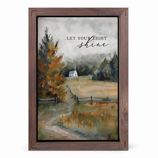 LET YOUR LIGHT shine - Old Country Church Small Framed Art | oak7west.com
