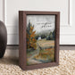 LET YOUR LIGHT shine - Old Country Church Small Framed Art shown on carpet near vase | oak7west.com