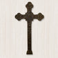 Large 40"H Iron Wall Cross - Inspirational Wall Decor - Iron Home Accent on textured wall | oak7west.com