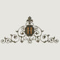 Leaf and Fleur de Lis Iron Monogram Wall Grille - Monogrammed Wall Decor (46.5"W) | oak7west.com