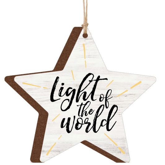 Light of the World Star Shaped Christmas Ornament | oak7west.com