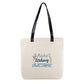 Canvas Tote Bag with Inside Zippered Pocket and Black Vegan Leather Straps - Make Today Awesome | oak7west.com