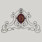 Monogram Iron Scroll Wall Grille - Monogrammed Metal Wall Decor (42"W) | oak7west.com