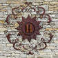 Monogrammed Iron Wall Grille with the letter H - Personalized Wall Decor (33"W) | oak7west.com
