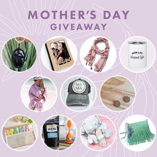 Mother's Day Giveaway 2022 | 11 shops joined together for a prize value of over $300 | Mom Life Blessed Life Stainless Steel Tumbler and more | oak7west.com