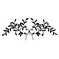Black Olive Leaf Iron Wall Grille - Olive Branch Metal Wall Decor (42.5"W) on white background | oak7west.com