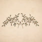 Red, Green, Gold Olive Leaf Iron Wall Grille - Olive Branch Metal Wall Decor (42.5"W) on beige wall | oak7west.com