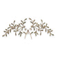 Red, Green, Gold Olive Leaf Iron Wall Grille - Olive Branch Metal Wall Decor (42.5"W) on white background | oak7west.com