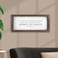 PRINCE OF PEACE - Christian Wall Art Christmas Decor shown hung on tan wall above a sofa | oak7west.com