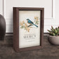 The Lord is good to all - Psalm 1459 - Bluebird Small Framed Art next to potted succulent | oak7west.com