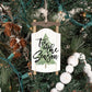 Decorative Christmas ornament with 'tis the Season' text on a Christmas tree | Sled Shaped Christmas Ornament | oak7west.com