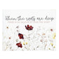When the roots are deep THERE IS NO REASON TO FEAR THE WIND - Word Art Block with Wildflowers - graduation gift | oak7west.com
